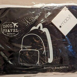NWT Travel Bag Folding Backpack New factory sealed! black & white